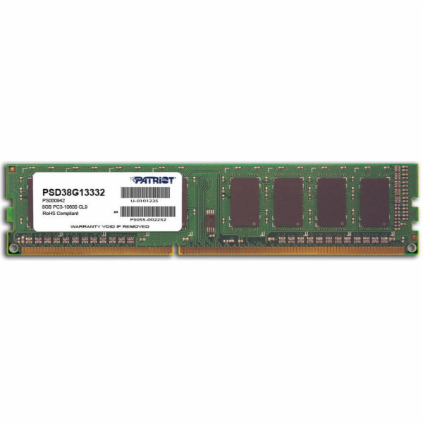 Paměť Patriot Signature, DDR3, 8 GB, 1333 MHz, CL9 (PSD38...