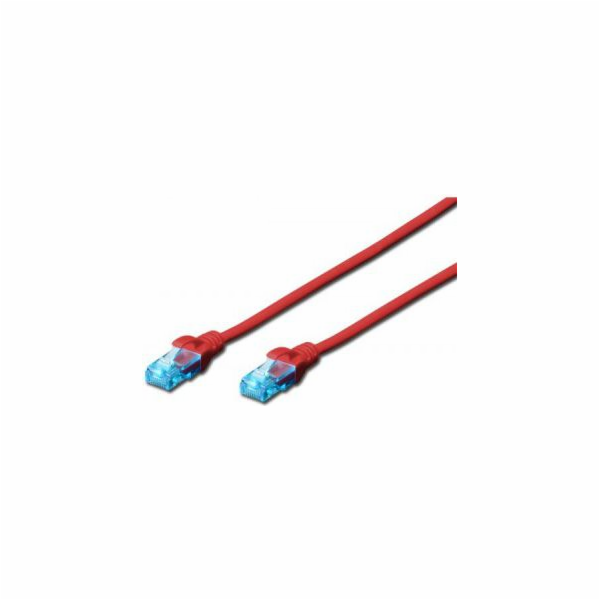Digitus Ecoline Patch Cable, UTP, CAT 5e, AWG 26/7, červe...