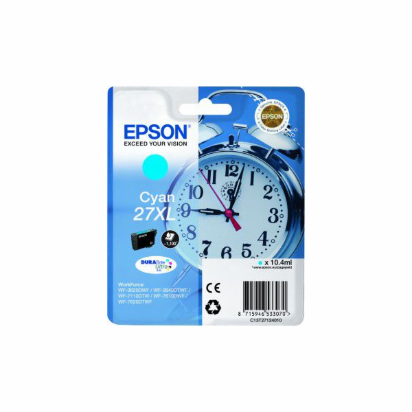 Epson T2712 azurový XL inkoust DURABrite C13T27124010