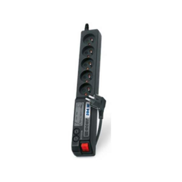 ACAR 504 W Černá 5 AC zásuvky / AC zásuvek 230 V 1,5 m