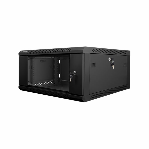 Lanberg závěsná skříňka 19, 4U, 600x600, černá (FLAT PACK...