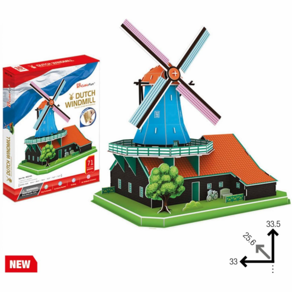 Puzzle 3D Wiatrak Holenderski Zestaw XL