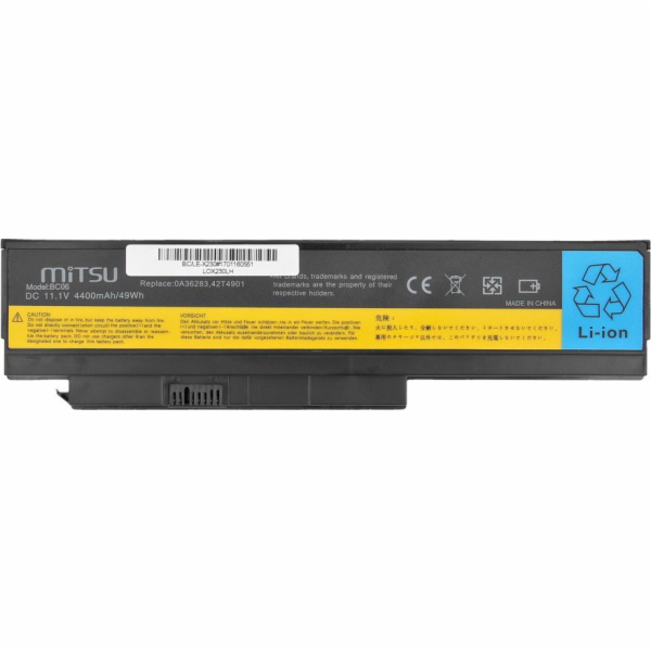 Mitsu pro Lenovo X230, 4400mAh, 11,1V Bateria 