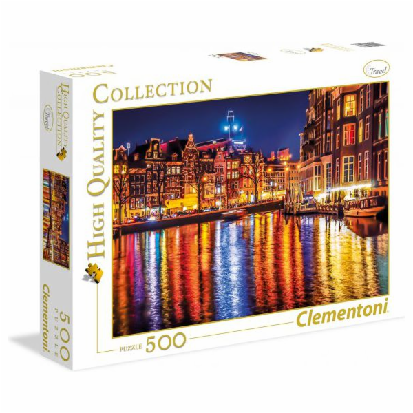 Clementoni Puzzle 500 dílků Amsterdam v noci (35037)
