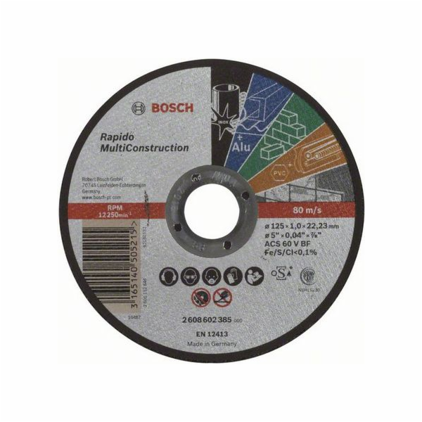 Řezací kotouč Bosch, 125 x 1 x 22,23 mm