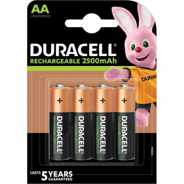 Duracell dobíjecí AA / R6 2500mAh 4ks.
