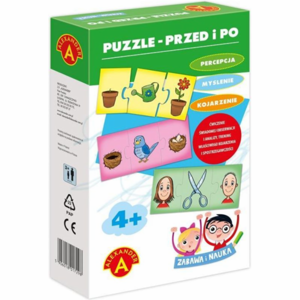Puzzle Przed i po, Zabawa i nauka