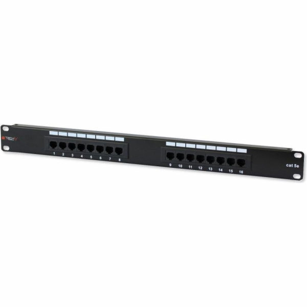 Techly 1U UTP 16xR J45 Cat.5e Patch panel