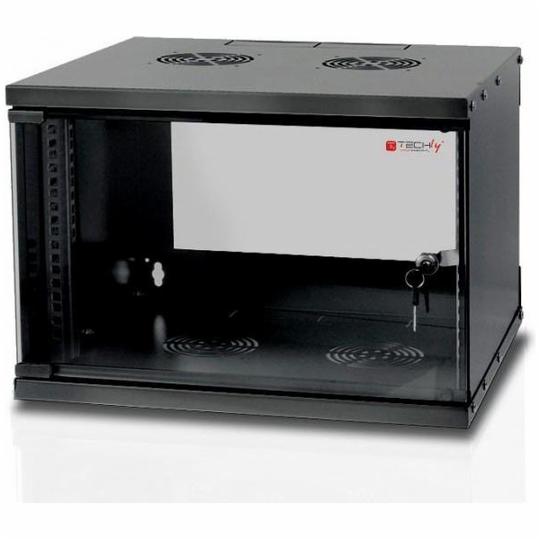 Techly Wall Rack Cabinet 19 6U D320 Black Assembled  I-CA...