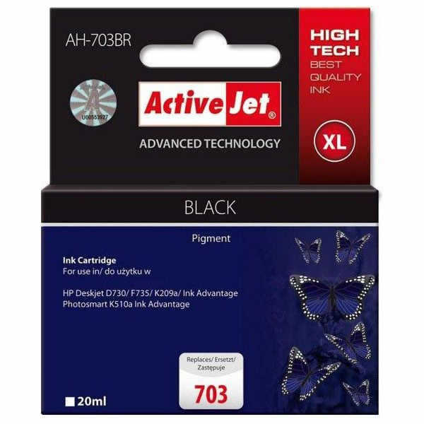 Activejet AH-703BR Inkoust (náhrada za HP 703 CD887AE; Pr...