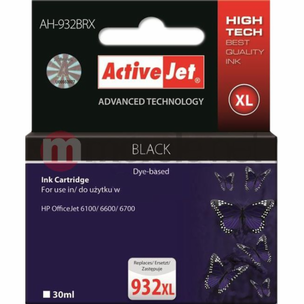 Activejet AH-932BRX ink for HP printer; HP 932XL CN053AE ...