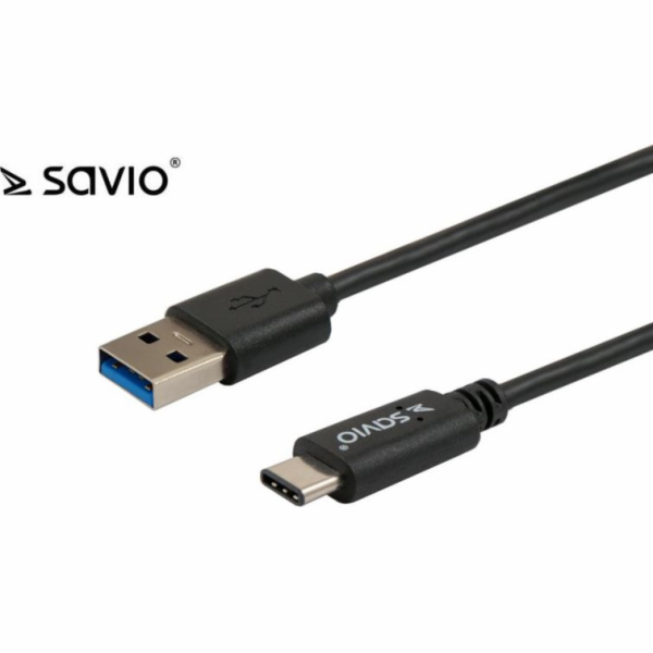 Savio USB-A - USB-C USB kabel 1 m černý (SAVKABELCL-101)