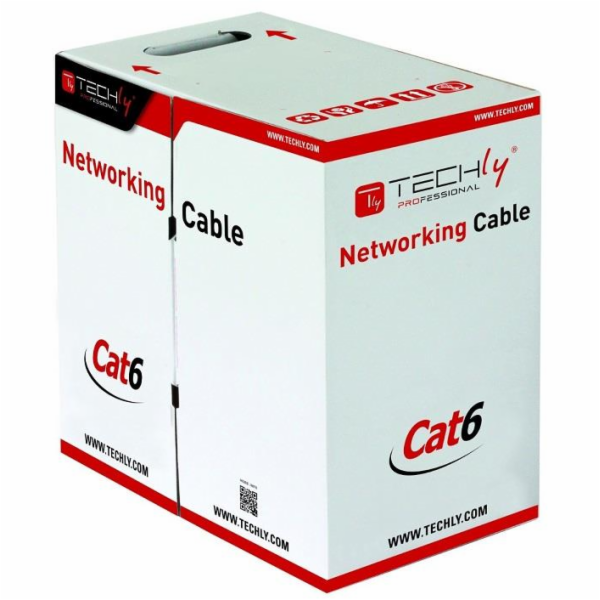 Techly kroucený instalační kabel, UTP, Cat6, pevný, CCA, ...