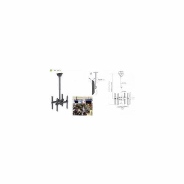 TECHLY 020645 Dual sided ceiling mount for 2x TV LED/LCD/...