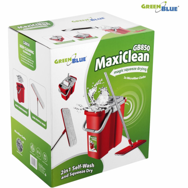 Plochý mop GreenBlue s kbelíkem a ždímačem GB850