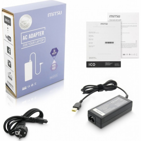 Zdroj notebooku Mitsu LENOVO 20V 3,25A ZM / LEN20325Y