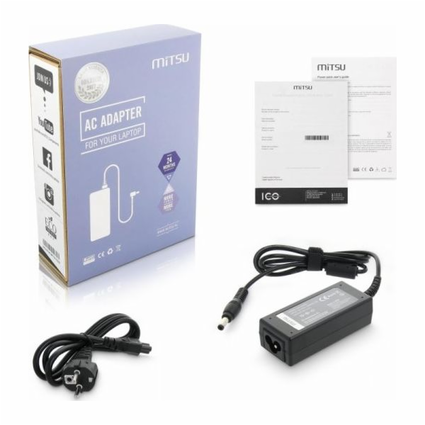 Mitsu 20v 2a (5.5x2.5) nabíječka / zdroj - msi, medion, l...