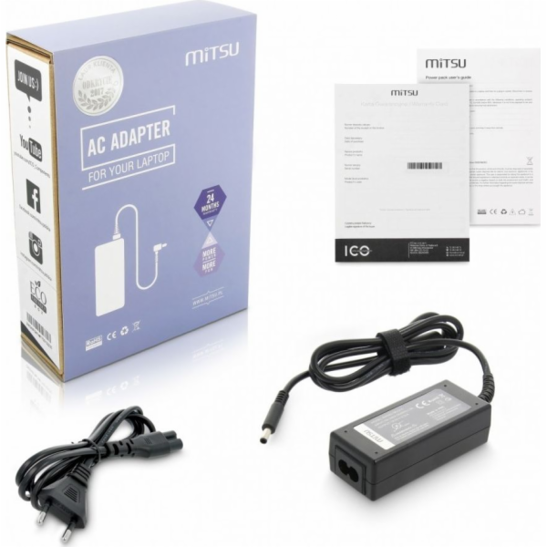 nabíječka / napájecí adaptér mitsu 19,5 V 2,31 A (4,5x3,0...