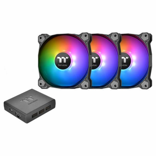 Thermaltake Pure Plus 14 RGB 3-balení ventilátoru + Hub (...