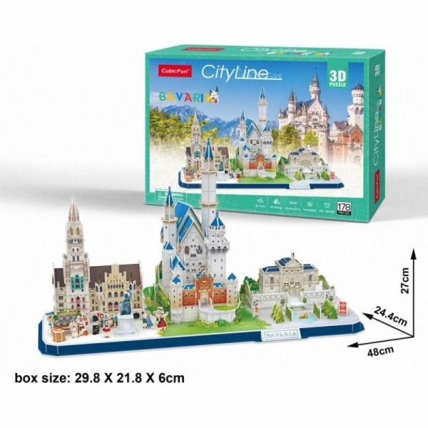 Cubicfun Puzzle 3D City Line Bavorsko