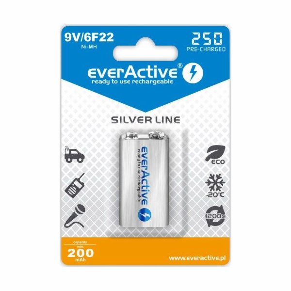 Nabíjecí baterie 6F22 / 9V NI-MH 250 mAh 1 ks Připraveno ...