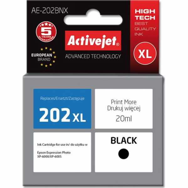 Activejet Inkoust AE-202BNX (náhradní inkoust Epson 202XL...