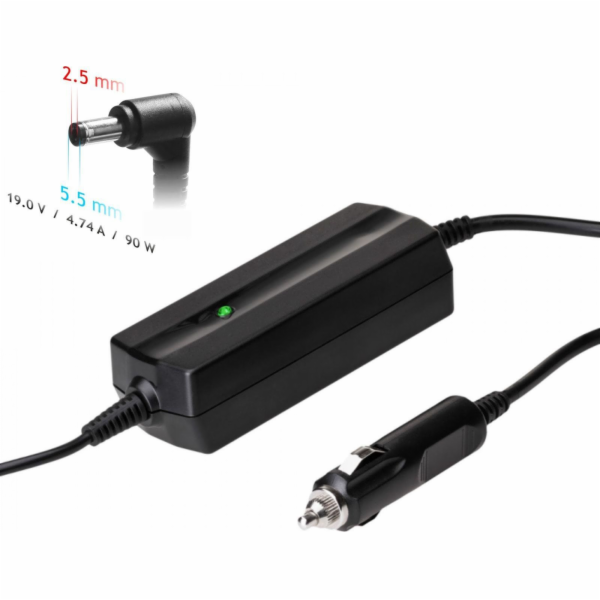 TRX Akyga napájecí adaptér do auta/ 19V/ 4,74A/ 90W/ 5,5x...