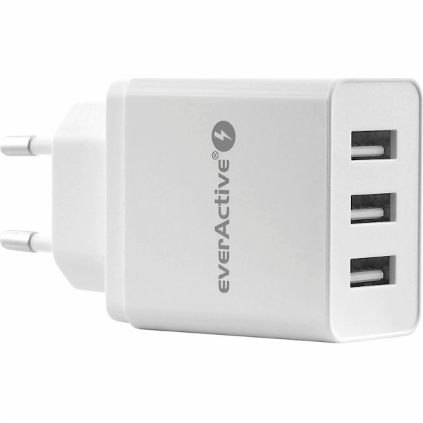 EverActive nabíječka 3 x USB 3,4A nabíječka (SC-300)