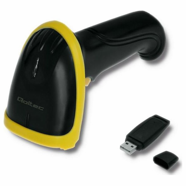 Qoltec 50862 Bezdrátová čtečka čárových kódů 1D | 2,4GHz