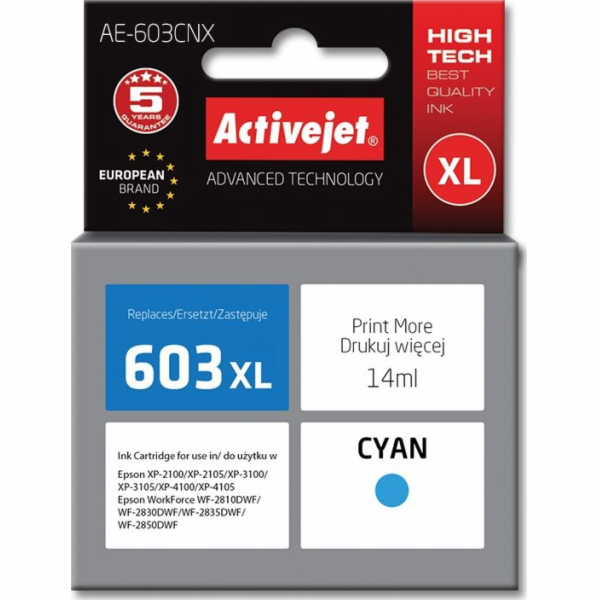 Activejet Inkoust AE-603CNX (náhradní inkoust Epson 603XL...