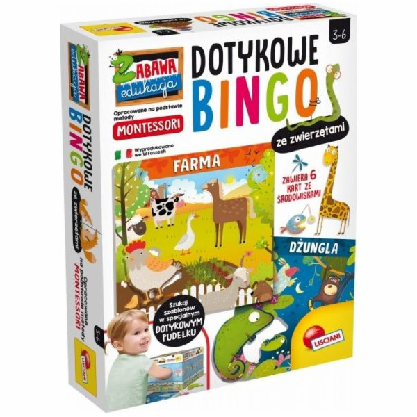 Lisciani MONTESSORI PLUS TOUCH BINGO SE ZVÍŘÁTKY