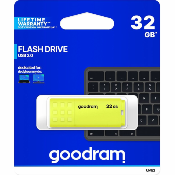 GoodRam Pendrive 32GB USB 2.0 žlutá (UME2-0320Y0R11)