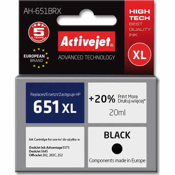 Activejet AH-651BRX (náhradní inkoust HP 651 C2P10AE; Pre...