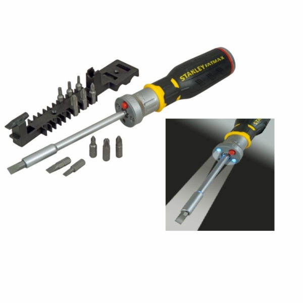 Stanley LED ráčnový šroubovák FATMAX MULTIBIT 12 bitů 62-689