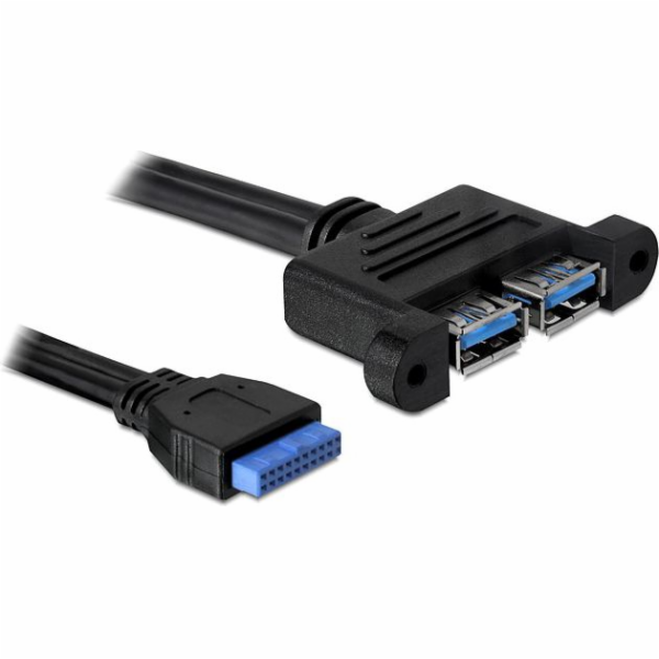 DeLOCK USB 3.2 Gen 1 kabel, pin header 19 pin female > 2x...