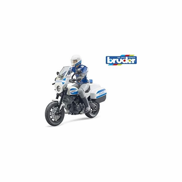Scrambler Ducati Motorbike s policistou
