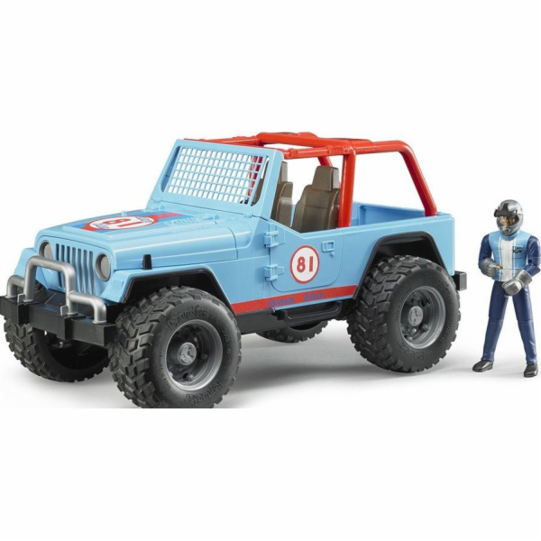 Bruder Modré auto JEEP s řidičem