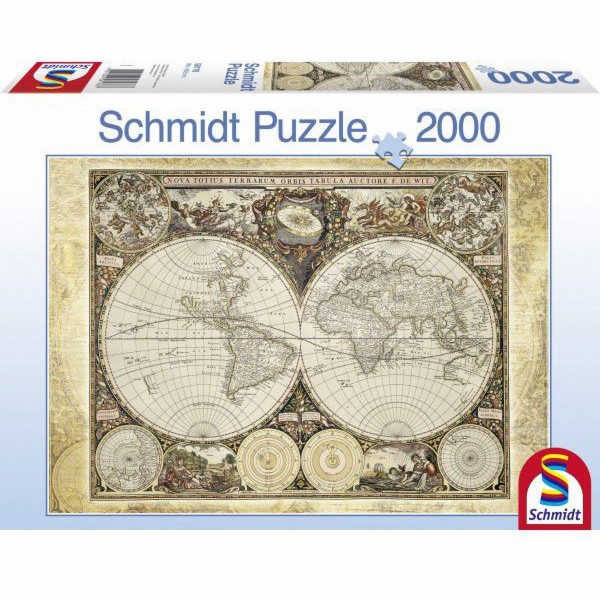 Schmidt Spiele Puzzle Historická mapa světa