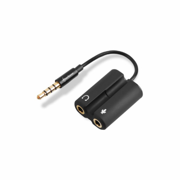 AV adaptér Sharkoon Jack 3,5 mm - Jack 3,5 mm x2 černý (4...