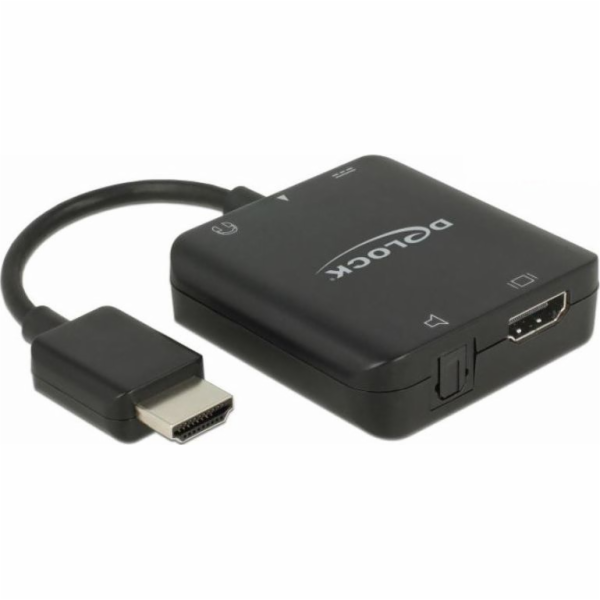 Adaptér DeLOCK Zástrčka HDMI > HDMI + TOSLINK S/PDIF + zá...