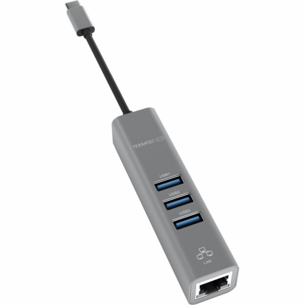 HUB USB TerraTec Connect C2 1x RJ-45 + 3x USB-A 3.0 (251735)