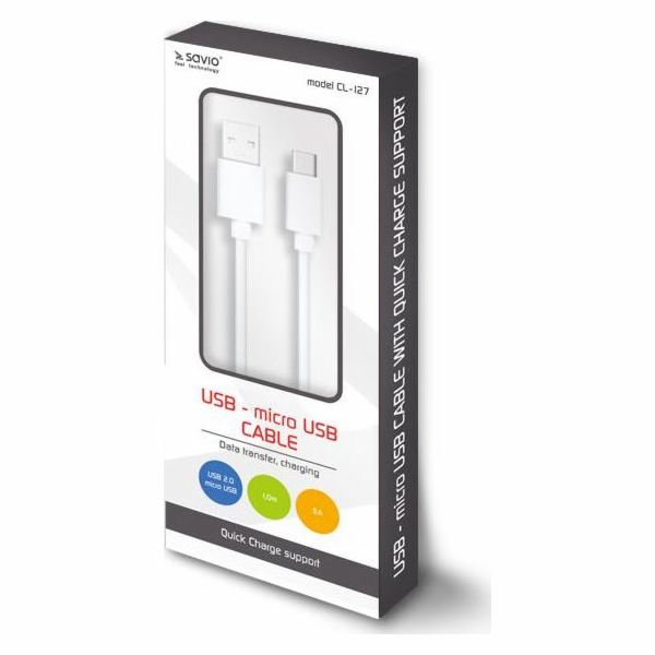 USB kabel Elmak USB kabel - micro USB Quick Charge, 5A, 1...