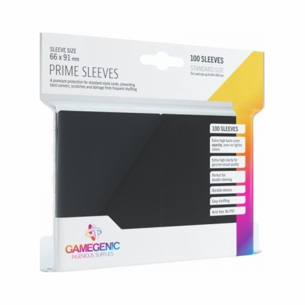 Gamegenic: Prime CCG rukávy (66x91 mm) – černé, 100 kusů