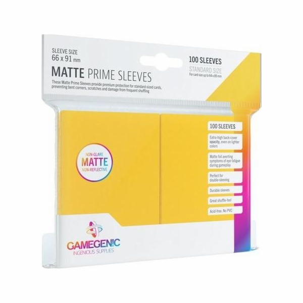 Rebel Gamegenic: Matte Prime CCG Sleeves 66x91mm Yellow