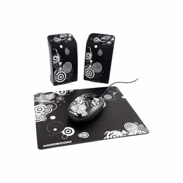 SPEAKER SET MODECOM 3IN1 (SPEAKERS  MOUSE  MOUSE PAD) ART