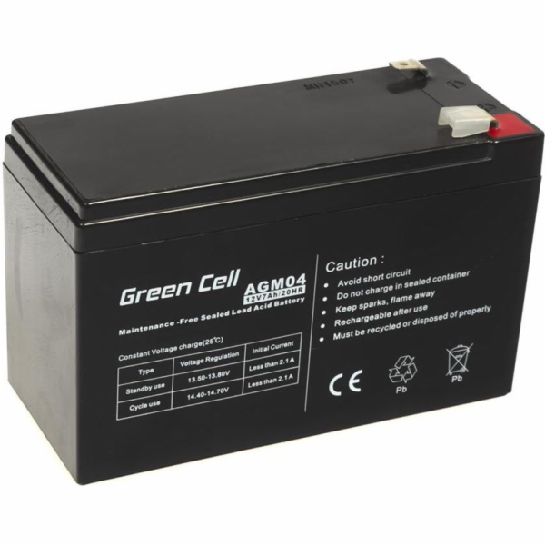 Green Cell 12V 7Ah olověná baterie