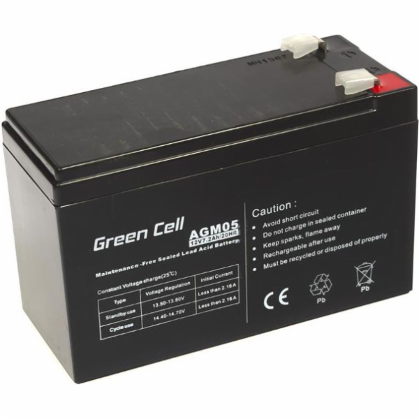 Green Cell 12V 7,2Ah AGM05 Záložní baterie
