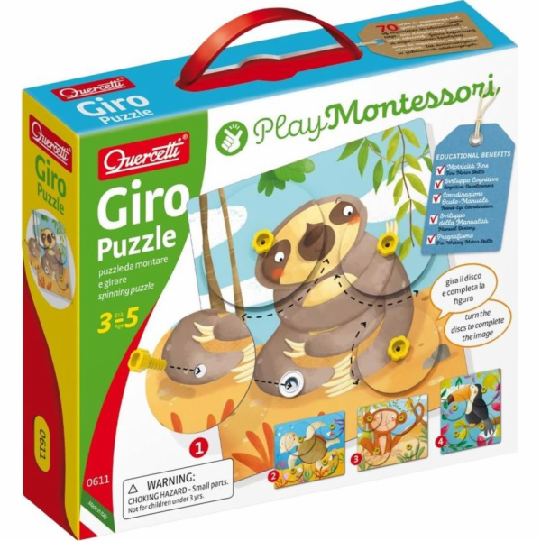 Quercetti Montessori zvířecí puzzle Giro 0611
