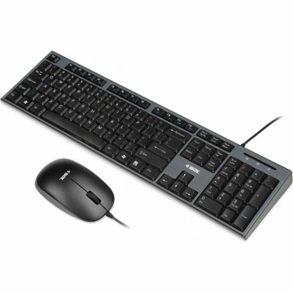 iBox IKMS606 klávesnice Obsahuje myš Domácí USB QWERTY Br...