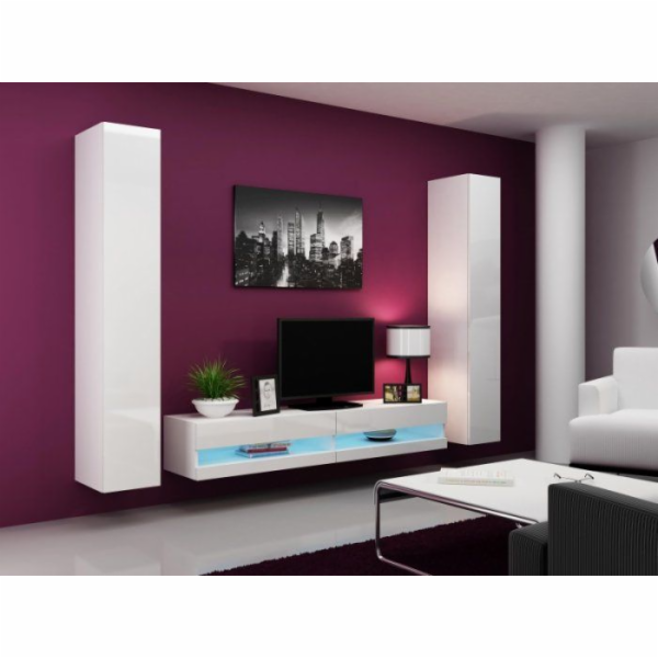 Cama TV stolek VIGO NEW 30/180/40 bílá/bílý lesk